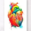 Codex Anatomicus Heart Anatomy^Anatomical heart art II - Watercolor splash