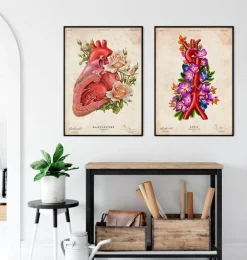 Codex Anatomicus Heart Anatomy^Aorta - Floral - Vintage
