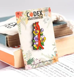 Codex Anatomicus Enamel Pins^Aorta with flowers - Enamel pin