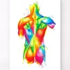 Codex Anatomicus Full Body Anatomy^Back muscles - Watercolor splash