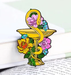 Codex Anatomicus Enamel Pins^Bowl of Hygeia - Enamel pin