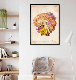Codex Anatomicus Brain Anatomy^Brain anatomy II - Floral - Vintage