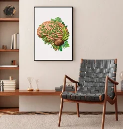 Codex Anatomicus Brain Anatomy^Brain anatomy IV - Floral - White