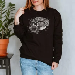Codex Anatomicus Sweatshirts^Brain I Unisex Sweatshirt - Chalkboard
