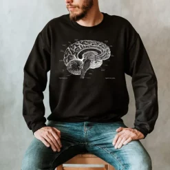 Codex Anatomicus Sweatshirts^Brain I Unisex Sweatshirt - Chalkboard