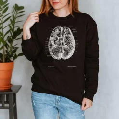 Codex Anatomicus Sweatshirts^Brain II Unisex Sweatshirt - Chalkboard