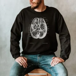 Codex Anatomicus Sweatshirts^Brain II Unisex Sweatshirt - Chalkboard