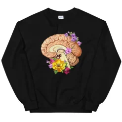 Codex Anatomicus Sweatshirts^Brain II Unisex Sweatshirt - Floral