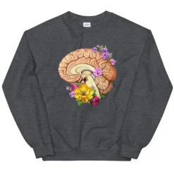 Codex Anatomicus Sweatshirts^Brain II Unisex Sweatshirt - Floral