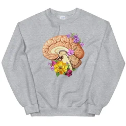 Codex Anatomicus Sweatshirts^Brain II Unisex Sweatshirt - Floral