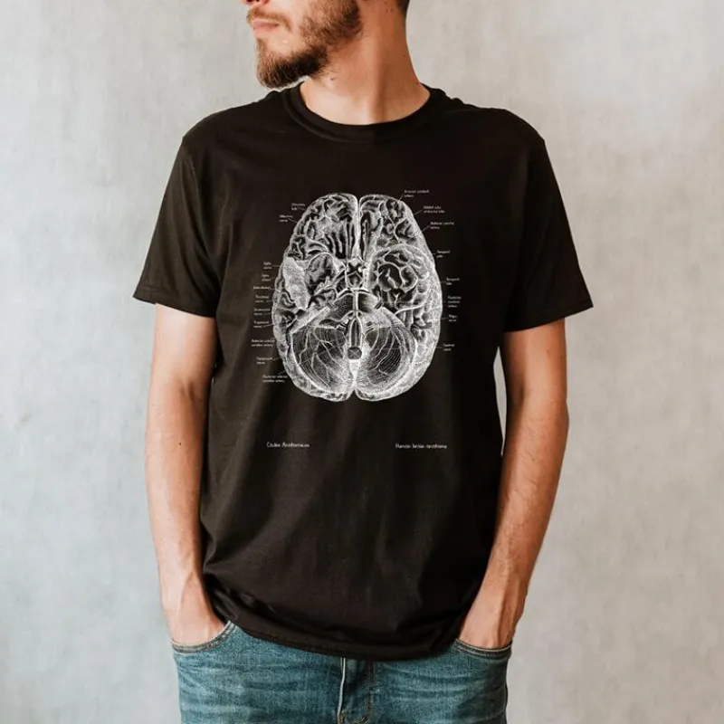Codex Anatomicus T-shirts^Brain II Unisex T-Shirt - Chalkboard
