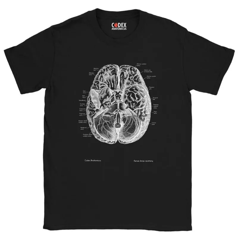 Codex Anatomicus T-shirts^Brain II Unisex T-Shirt - Chalkboard
