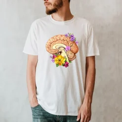 Codex Anatomicus T-shirts^Brain II Unisex T-Shirt - Floral