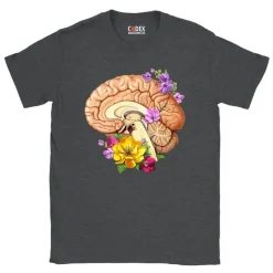 Codex Anatomicus T-shirts^Brain II Unisex T-Shirt - Floral