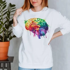 Codex Anatomicus Sweatshirts^Brain Unisex Sweatshirt - Watercolor