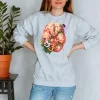 Codex Anatomicus Sweatshirts^Brain Unisex Sweatshirt - Floral