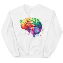 Codex Anatomicus Sweatshirts^Brain Unisex Sweatshirt - Watercolor