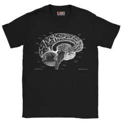 Codex Anatomicus T-shirts^Brain Unisex T-Shirt - Chalkboard