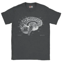 Codex Anatomicus T-shirts^Brain Unisex T-Shirt - Chalkboard