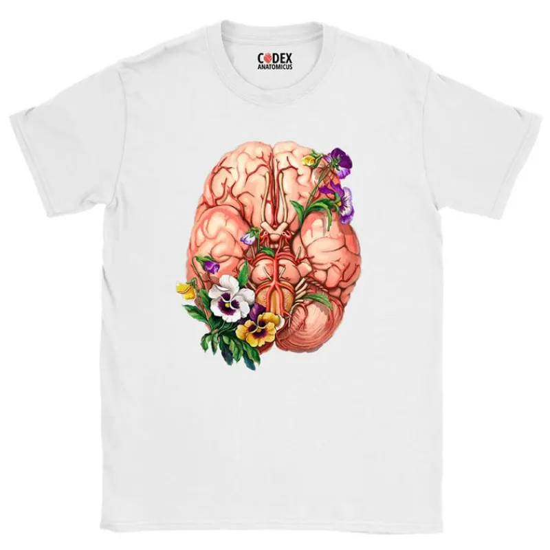 Codex Anatomicus T-shirts^Brain Unisex T-Shirt - Floral