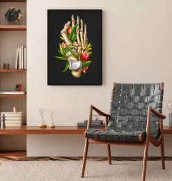 Codex Anatomicus Skull & Skeleton | Hands & Legs^Bunion anatomy - Floral - Black