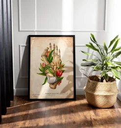 Codex Anatomicus Skull & Skeleton | Hands & Legs^Bunion anatomy - Floral - Vintage