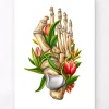 Codex Anatomicus Skull & Skeleton | Hands & Legs^Bunion anatomy - Floral - White