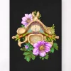 Codex Anatomicus Skull & Skeleton^Cervical vertebrae - Floral - Black