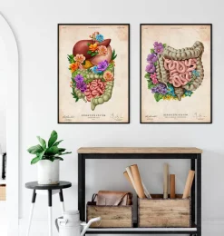 Codex Anatomicus Digestive System^Digestive system - Floral - Vintage