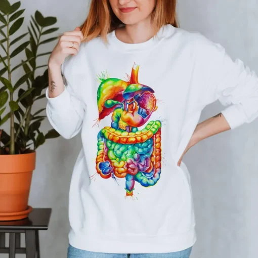 Codex Anatomicus Sweatshirts^Digestive system Unisex Sweatshirt - Watercolor