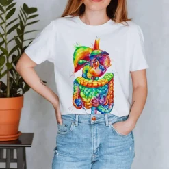 Codex Anatomicus T-shirts^Digestive system Unisex T-Shirt - Watercolor