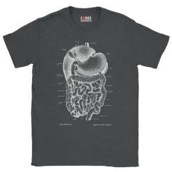 Codex Anatomicus T-shirts^Digestive System Unisex T-Shirt - Chalkboard