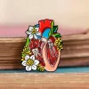 Codex Anatomicus Enamel Pins^Dissected heart with flowers - Enamel pin