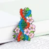 Codex Anatomicus Enamel Pins^DNA with flowers - Enamel pin