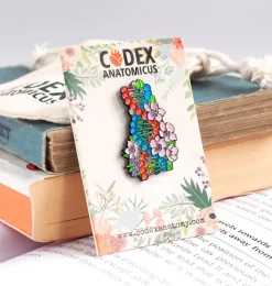 Codex Anatomicus Enamel Pins^DNA with flowers - Enamel pin