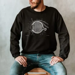 Codex Anatomicus Sweatshirts^Eye Unisex Sweatshirt - Chalkboard