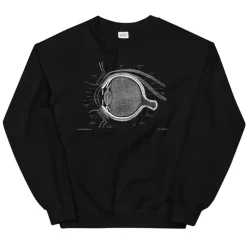 Codex Anatomicus Sweatshirts^Eye Unisex Sweatshirt - Chalkboard