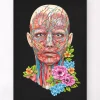 Codex Anatomicus Head & Face^Face anatomy - Floral - Black