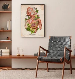 Codex Anatomicus Full Body Anatomy^Female body anatomy - Floral - Vintage