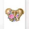 Codex Anatomicus Skull & Skeleton^Female pelvis anatomy - Floral - White