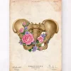 Codex Anatomicus Skull & Skeleton^Female pelvis anatomy - Floral - Vintage
