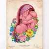 Codex Anatomicus Obstetrics & Gynecology^Fetus in a womb - Floral - Vintage