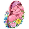 Codex Anatomicus Stickers^Fetus sticker - Floral
