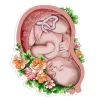 Codex Anatomicus Stickers^Fetus sticker III - Floral