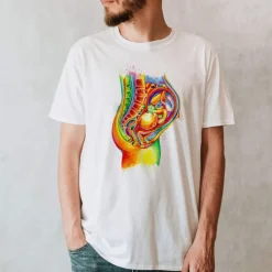 Codex Anatomicus T-shirts^Fetus Unisex T-Shirt - Watercolor