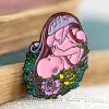 Codex Anatomicus Enamel Pins^Fetus with flowers - Enamel pin