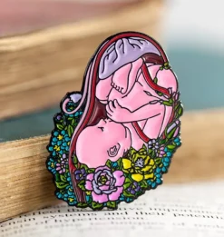 Codex Anatomicus Enamel Pins^Fetus with flowers - Enamel pin
