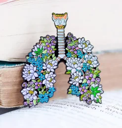 Codex Anatomicus Enamel Pins^Floral lungs - Enamel pin