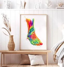 Codex Anatomicus Skull & Skeleton | Hands & Legs^Foot and ankle anatomy - Watercolor splash