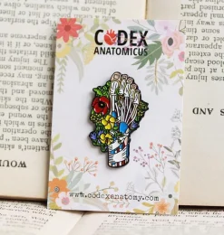Codex Anatomicus Enamel Pins^Foot with flowers - Enamel pin